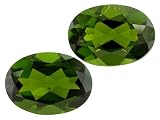 MIN 1.50CTW 7X5MM OVAL CHROME DIOPSIDE MATCHED PAIR