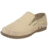 crocs Men's Melbourne Canvas Slip-On,Natural/Khaki,8 M US