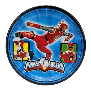 Party Supplies - Power Rangers 7 Dessert Plates (8)