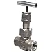 Parker U Series Stainless Steel 316 Needle Valve, Inline, T-Bar Handle, Blunt Stem, NPT Female
