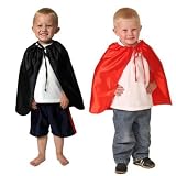 Kids Dozen Red & Black Superhero Wizard Dressup Halloween Costume Capes Lot 12