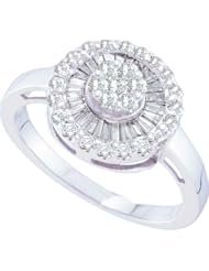 0.69CTW DIAMOND FLOWER RING
