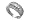 14K White Gold Hand-Crafted Matte-Finish Designer Ring, Enhanced with Clustered Bezel Set Diamonds., 5