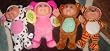 Cabbage Patch kids Lamb & Kitty & Monkey Costumed Snugglies dolls