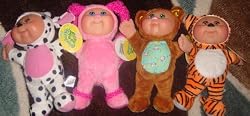 Cabbage Patch kids Lamb & Kitty & Monkey Costumed Snugglies dolls