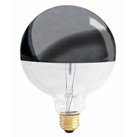 Bulbrite 60G40HM Half Chrome 60W Globe Shape Bulb