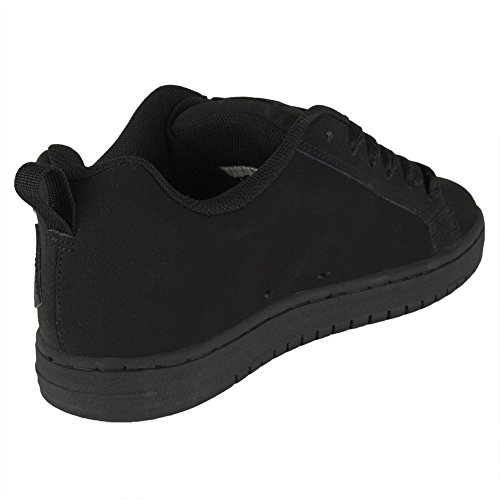 DC Men's Court Graffik Sneaker,Black/Black/Battleship,8.5 M
