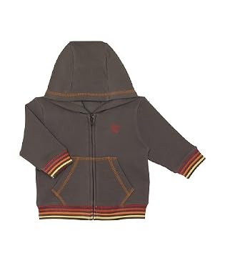 Brown hooded zip-through 0-3months
