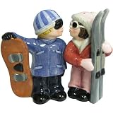 Snowboarder and Skier Couple S/P Salt & Pepper Shaker Set