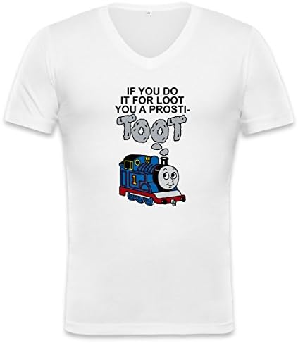 Prosti-Toot Unisex V-neck T-shirt Medium