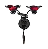 Elk 10180/2PUR Villa 2-Light Sconce Purple Glass In Weathered Rust