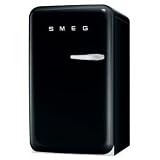 Smeg FAB10LNE Standkühlschrank mit Gefrierfach / Linksanschlag / Kühlteil 101 Liter / Gefrierfach**** 13 Liter / schwarz