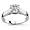 Platinum 1/3 Carat Round Cut Trellis Setting Solitaire Diamond Ring - (G-H;SI1-2) Size 5