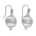 Sterling Silver  Swirl, White Pearl and Bali Bead Dangle Earring By Sajen