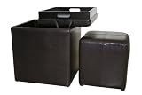 Global Distinctions Buy-One-Get-One-Free Inside Ottoman Set, Brown