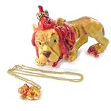 Coffret &agrave; Bijoux "Le Lion Peureux" + bijou