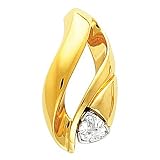 14K Two-Tone Gold Diamond Pendant/Slide - 0.32 Ct. (ALSO AVAILABLE WITH GEMSTONES)