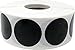 Black Color Coding Labels for Organizing Inventory 1 Inch Round Circle Dots 500 Total Adhesive Stickers On A Roll