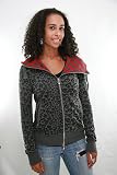 Harajuku Lovers Grey and Red Lovers Leapord Print Hoodie