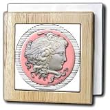 Edmond Hogge Jr Prints n Patterns - Antique Silver Cameo - Tile Napkin Holders