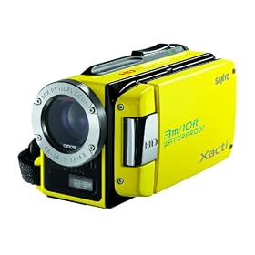 Sanyo VPC-WH1EYL HD Waterproof Dual Video & Photo Camera - Yellow