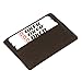 DEEZOMO DKER Handmade Genuine Leather Unisex Slim Super Thin Card Holder With ID Card Window - Coffee
