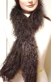 Brown Color Genuine Rabbit Fur Luxurious Looking Stole Scarf