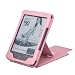 TeckNet&Acirc;&reg; NEW Kindle Genuine Leather Multi-Angle Folio Case/Cover With Extra Strong Adjustable Stand For Amazon Kindle 4 (2011 Latest Generation, 6" E Ink Display, NO Keyboard, NON-TOUCH) - Pink