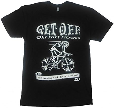 OFF Lifestyle Old Fart Fitness Still Pedalling Hard Cycling T-Shirt X-Large Black