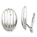 14k White Gold Non-pierced Fancy Omega Back title=