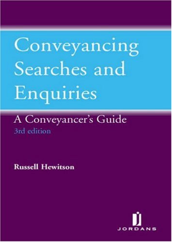 Childrens Toyshop  Books : Conveyancing Searches and Enquiries