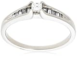 14k White or Yellow Gold Princess Cut Diamond Engagement Ring (1/4 cttw, G-H Color, SI2 Clarity)