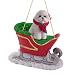 Bichon Frise Sleigh Christmas Ornament