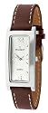 Peugeot Women's Silver-Tone Brown Leather Strap Watch #318BR
