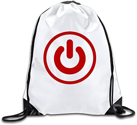 Gaming Power Button 100% Polyester Fiber Drawstring Scak