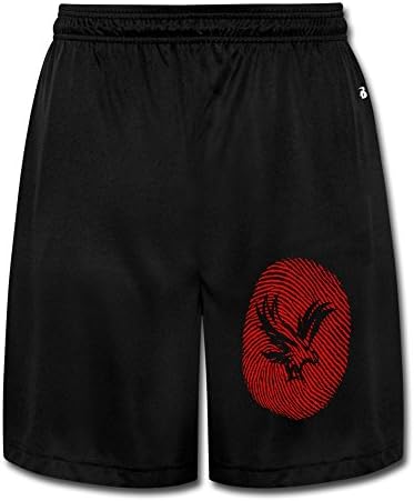 UWS DESIGN Mens Crystal Palace With Fingerprint Short Pant Running Pants Black