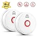 Smoke Detector, 2 Packs Photoelectric Smoke and Fire Alarm, 9V Backup Battery Operated (Included) with Light Sound Warning for Home Hotel House School Factory etc, UL Listed