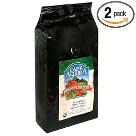 Cafe Altura Organic Coffee, Whole Bean, Sumatran Dark Roast, 32-Ounce Bags (Pack of 2)
