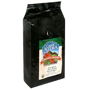 Cafe Altura Organic Coffee, Sumatran Dark Roast, Whole Bean, 32-Ounce Bag
