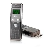 Etekcity® Digital Voice Recorder DVR166 8GB Gray FM Function