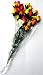 Bouquet Of Wood Chip Rose Buds Petals Artificial Flowers - Quantity 24 (Yellow/Orange/Burnt Orange)