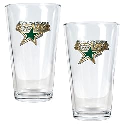 Dallas Stars NHL 2pc Pint Ale Glass Set - Primary Logo by Great American Products