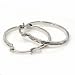 2mm Thickness Diamond Cut Hoop Earrings, Size: 2mm x 12mm