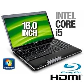 Toshiba Satellite 16 Core i5 500GB HDD & BluRay by Toshiba