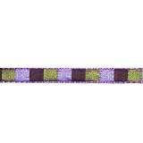 1/2'' Squares Stitiched Edge Taffeta Ribbon Purple/Lavender By The Yard