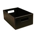 Richards Homewares Black Faux-LeatherOpen Video Bin