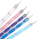 5x 2 Way Nail Art Tool Marbleizing Painting Dotting Pen