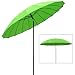 2.5m Tilting Parasol Sun Shade Protection Garden Patio Umbrella Brolly - Green