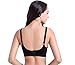 KUCI Womens Seamless Nursing Bra Padded Push up Maternity Bra (M), Medium, Black