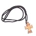 Maltese Cross - olive wood necklace, necklace is 60cm long - 23.5 inches)
